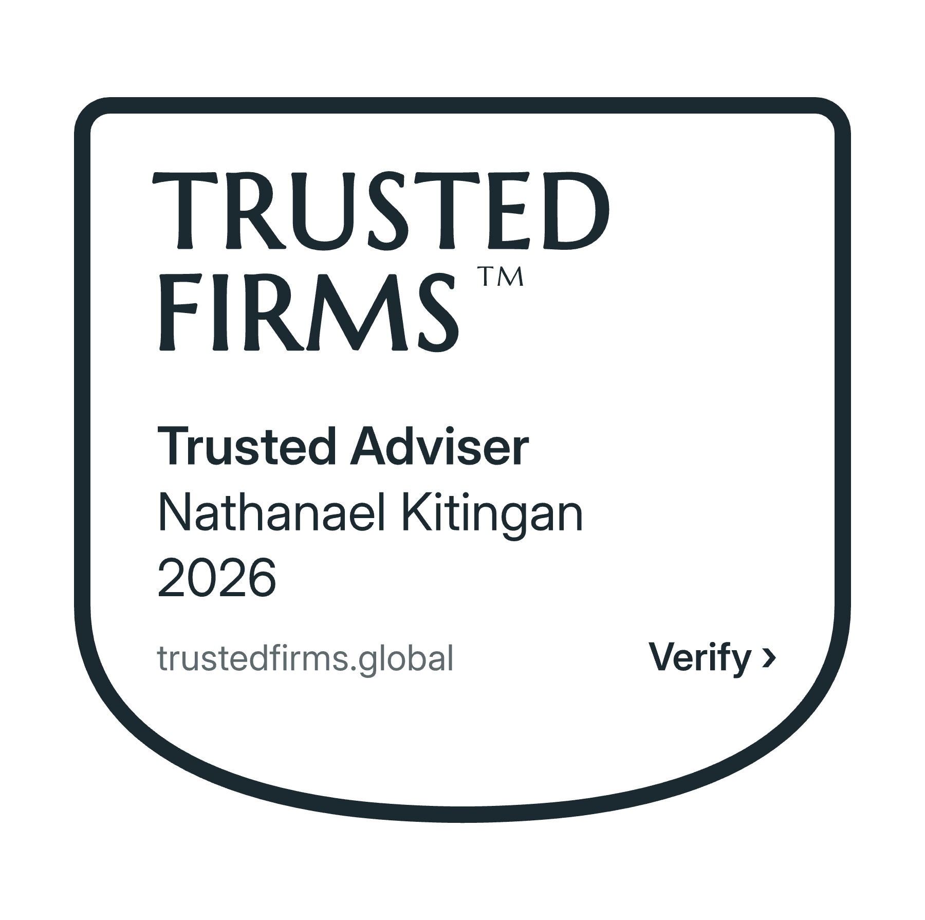 Trusted Adviser – Nathanael Kitingan