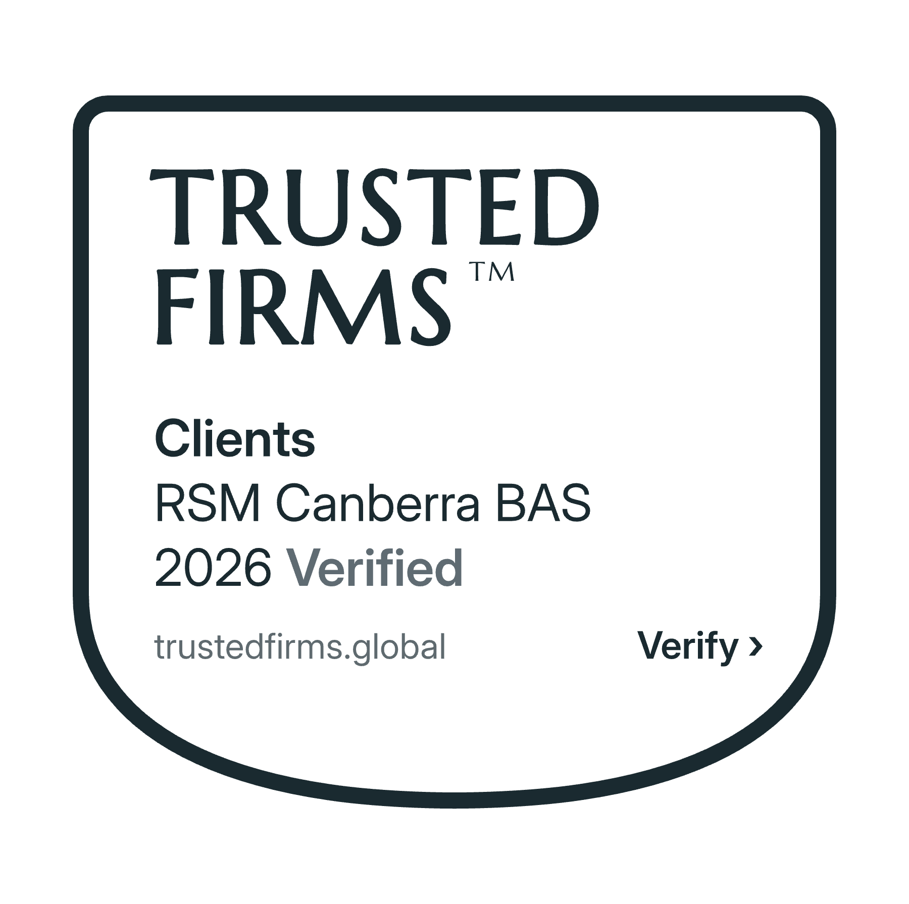 Trusted Firms 2026 – Clients – RSM Canberra BAS