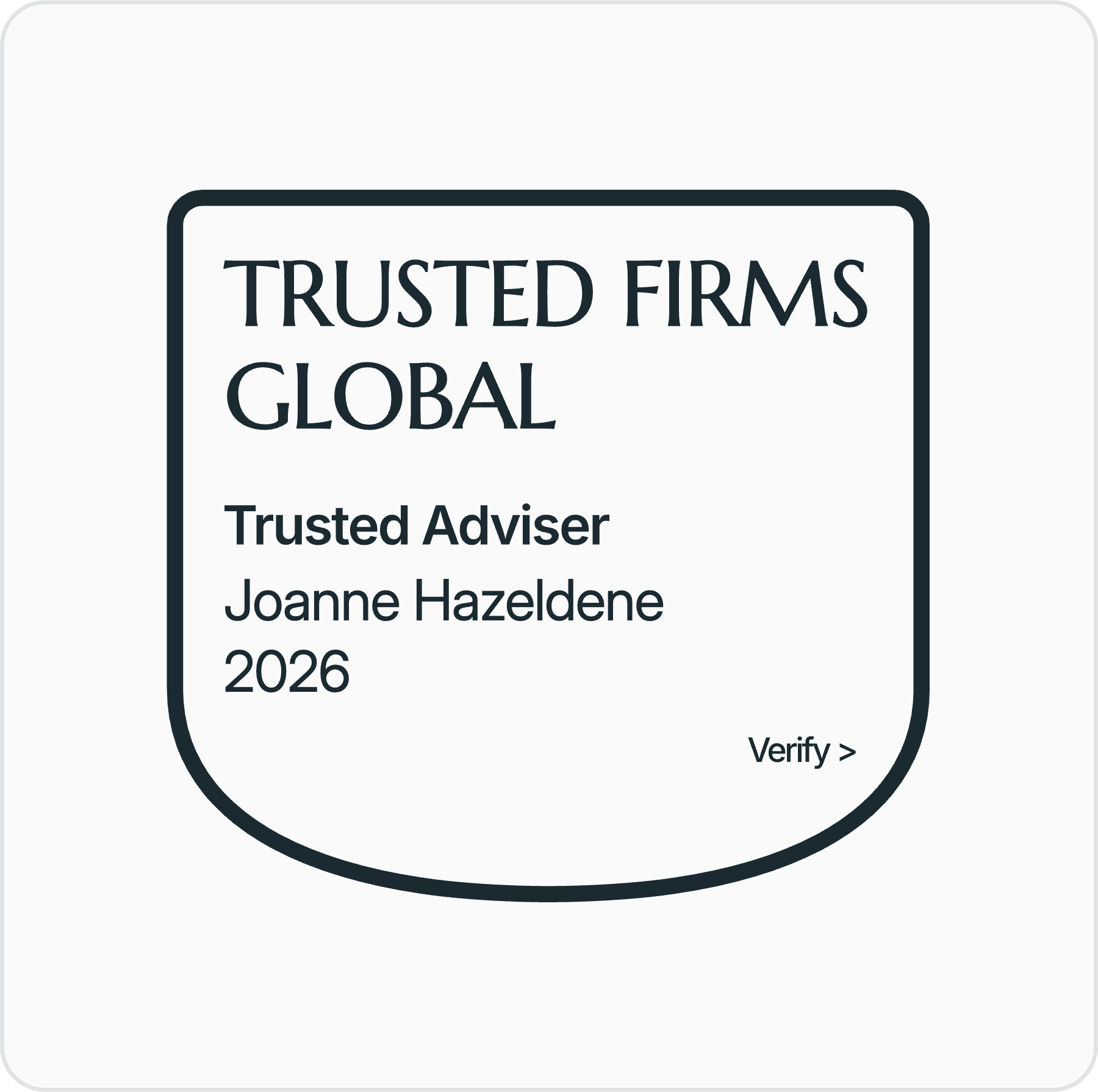 Trusted Firms — Joanne Hazeldene
