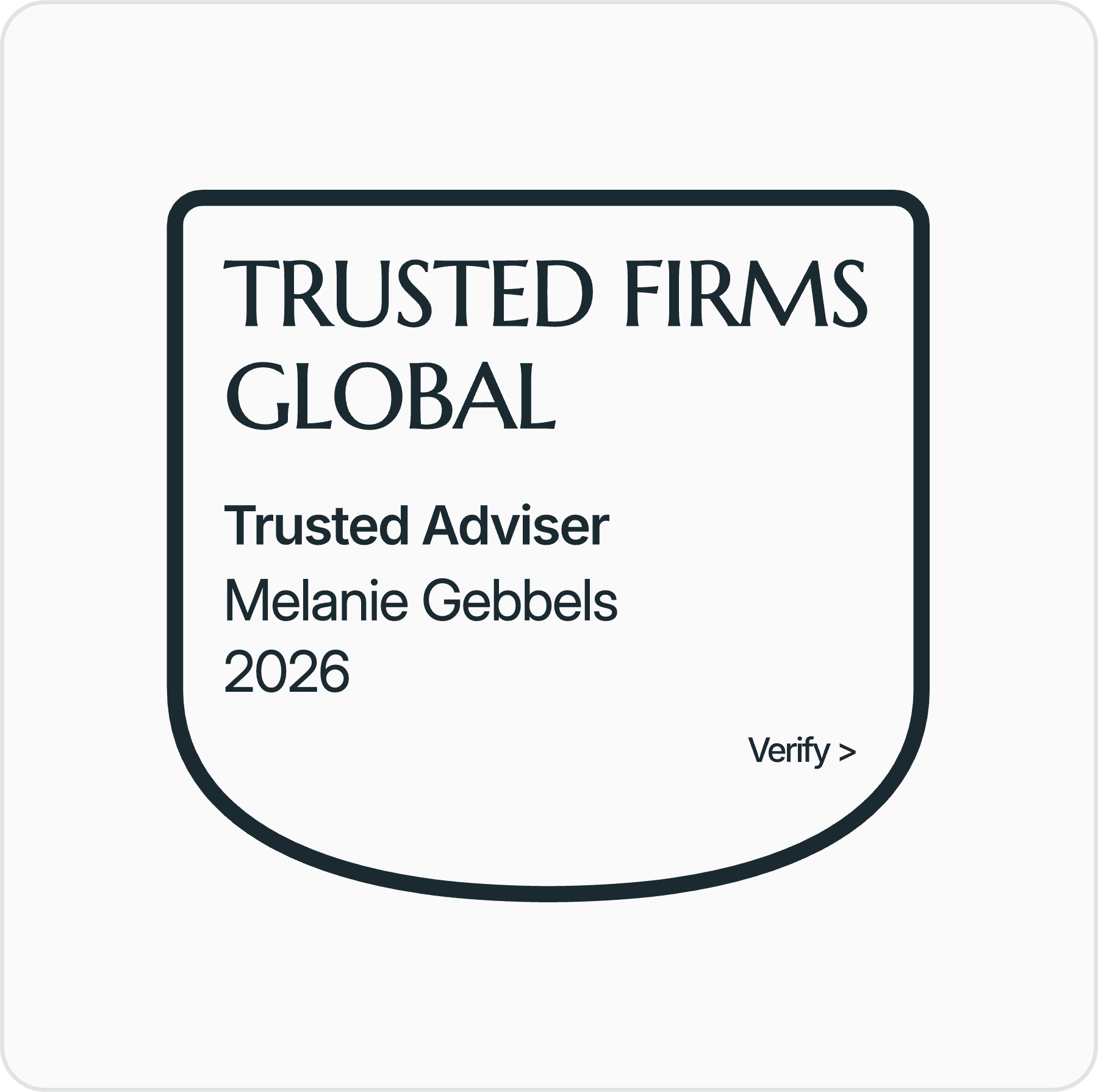 Trusted Firms — Melanie Gebbels
